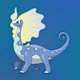 Pokémon Aurorus on Ice-type background.